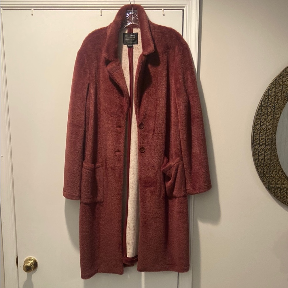 Sanctuary x Anthropologie Fuzzy Knit Coat